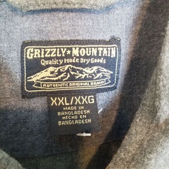 Grizzly Mountain Mens Flannel Shirt Size XXL Gorpcore Outdoor Workwear Utility - Picture 5 of 7